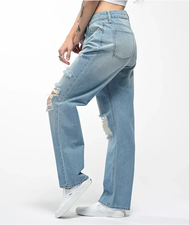Light wash dad jeans online