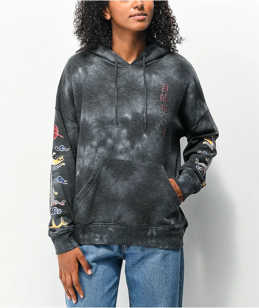 Empyre Fredia Foil Fish Black Tie Dye Hoodie Mall of America