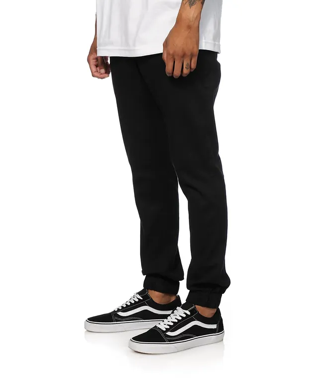 Black twill jogger sale pants