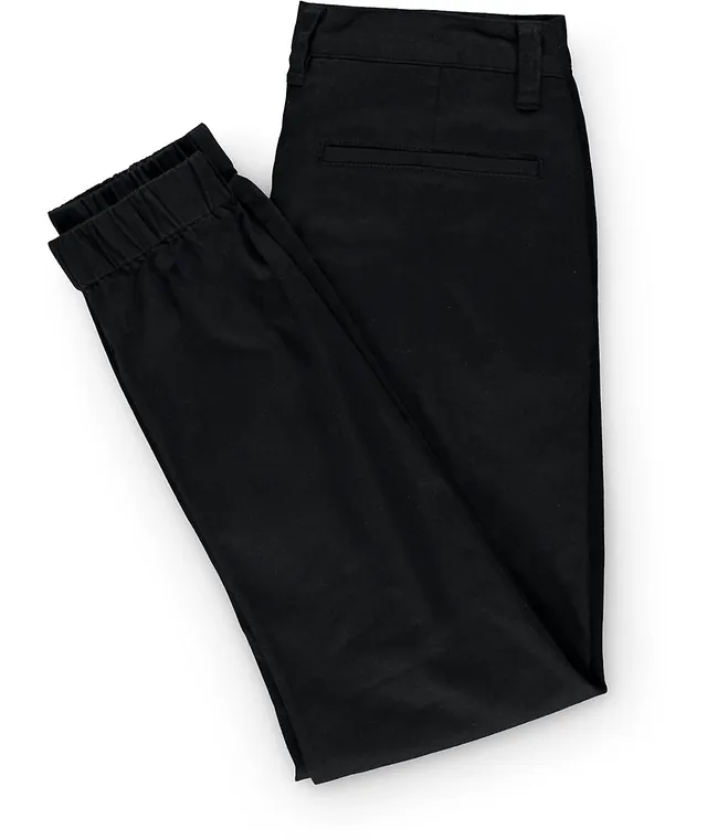 Black twill shop jogger pants