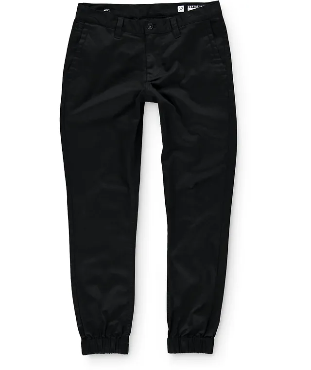 Empyre Jag Black Twill Jogger Pants The Pen Centre