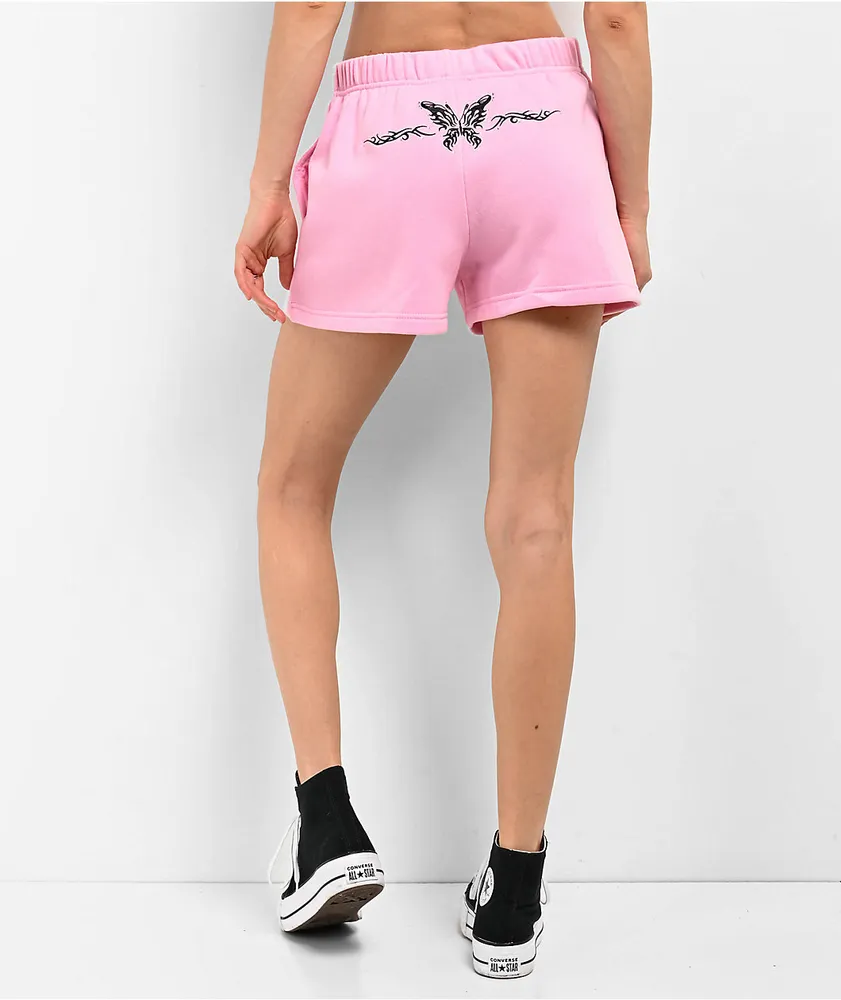 Empyre Jules Butterfly Prism Pink Sweat Shorts The Pen Centre