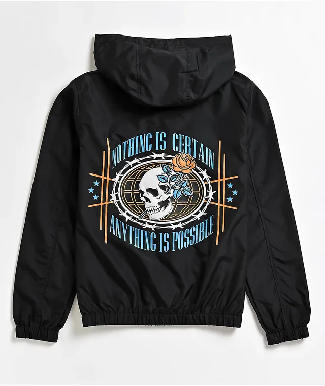 Black windbreaker zumiez sale