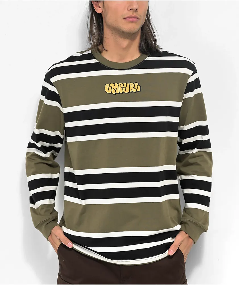 Guess hudson stripe top long sleeve tee