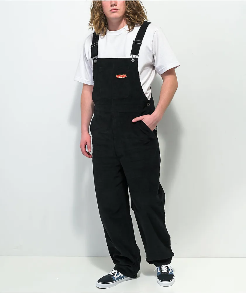 Black loose overalls outlet