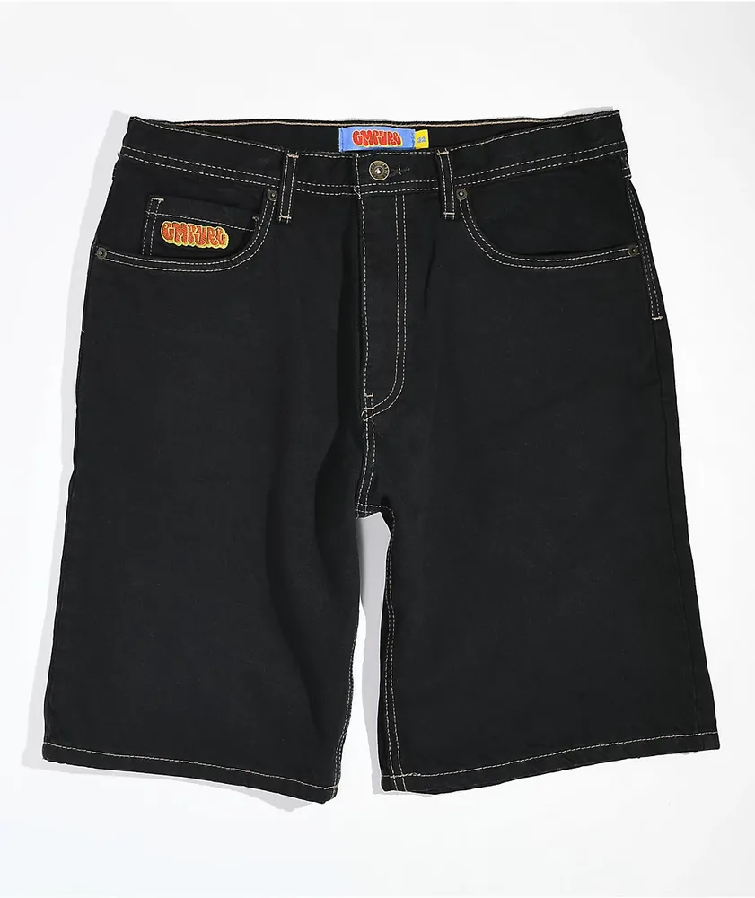 Black shop loose shorts