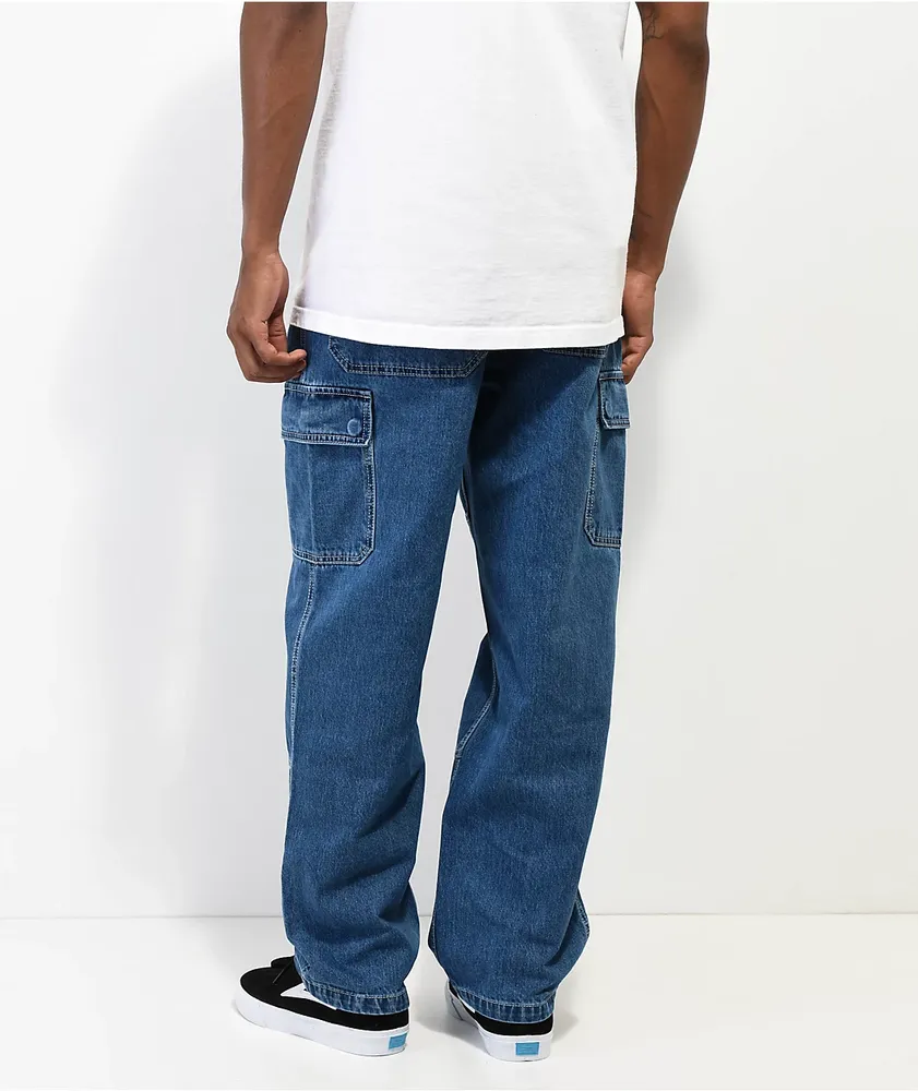 Empyre Loose Fit Blue Denim Cargo Skate Jeans Coquitlam Centre