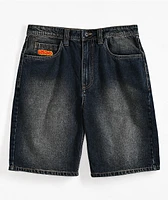 Empyre Loose Fit Dark Blue Wash Denim Skate Shorts | Arden Fair