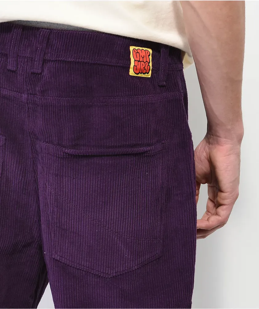 Dark purple corduroy pants new arrivals