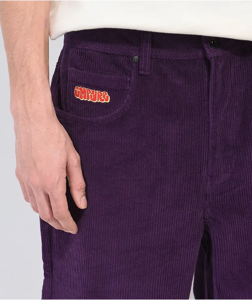 Dark purple corduroy sales pants