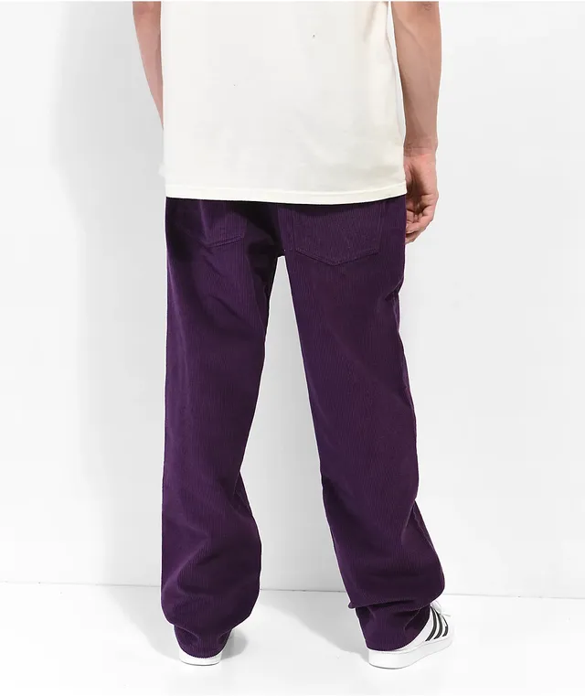 Empyre Loose Fit Sk8 Black Acid Wash Corduroy Skate Pants