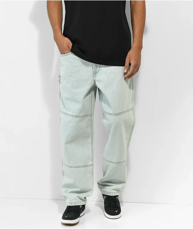 Empyre Loose Fit Sk8 Black Acid Wash Corduroy Skate Pants