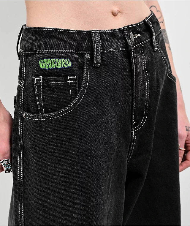 Empyre Marble Extent Wide Leg Black Denim Jeans at Mall of America