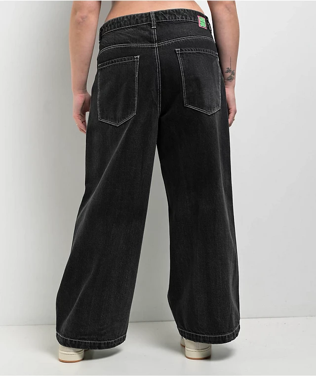 【SCENERITY】pore washed black jeans pore washed black jeans - SCENERITY | 60% - Asian Fashion