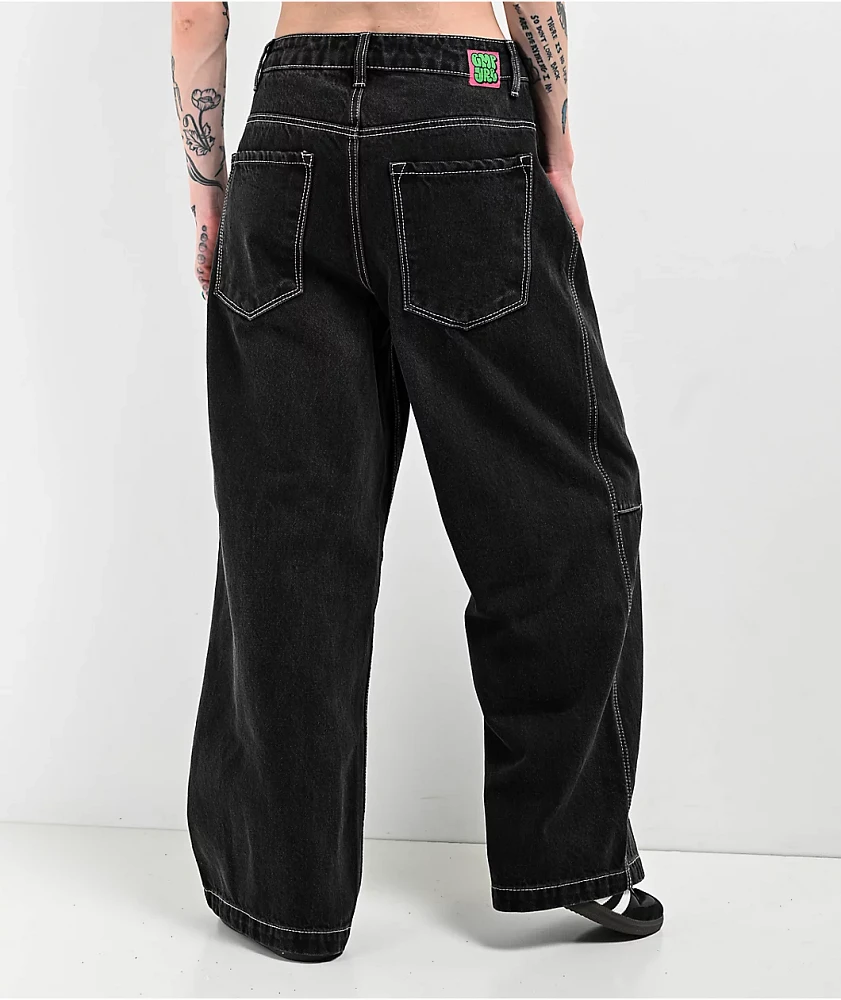 Empyre Marble Extent Wide Leg Black Denim Jeans | MainPlace Mall