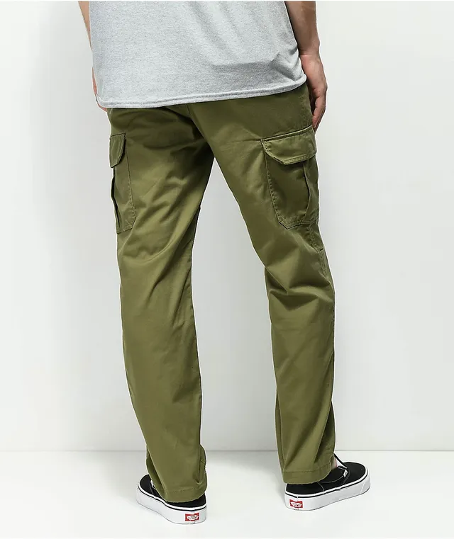 Dark olive cargo pants on sale
