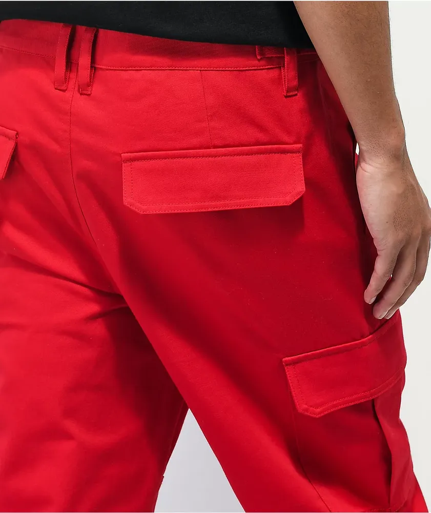 Red clearance cargo jeans