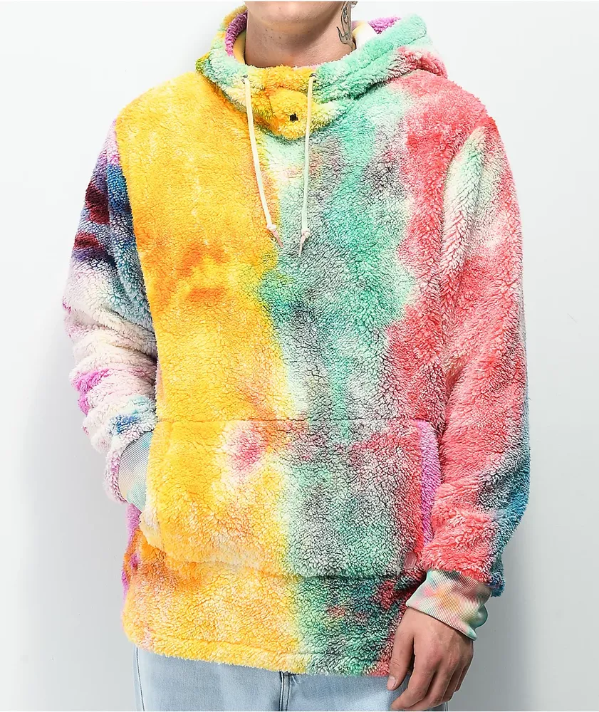 Tie dye fleece hoodie sale