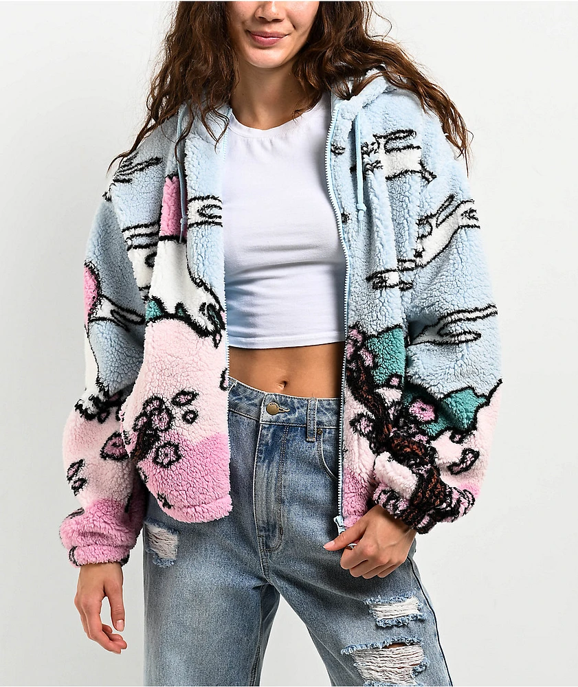 Empyre Raven Cherry Landscape Sherpa Zip Hoodie | Liberty Center