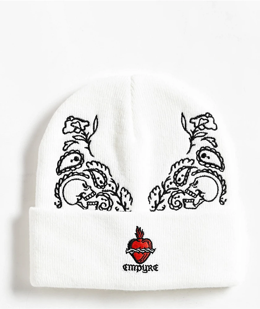 Empyre Sacred Heart White Beanie at Foxvalley Mall in Aurora, IL