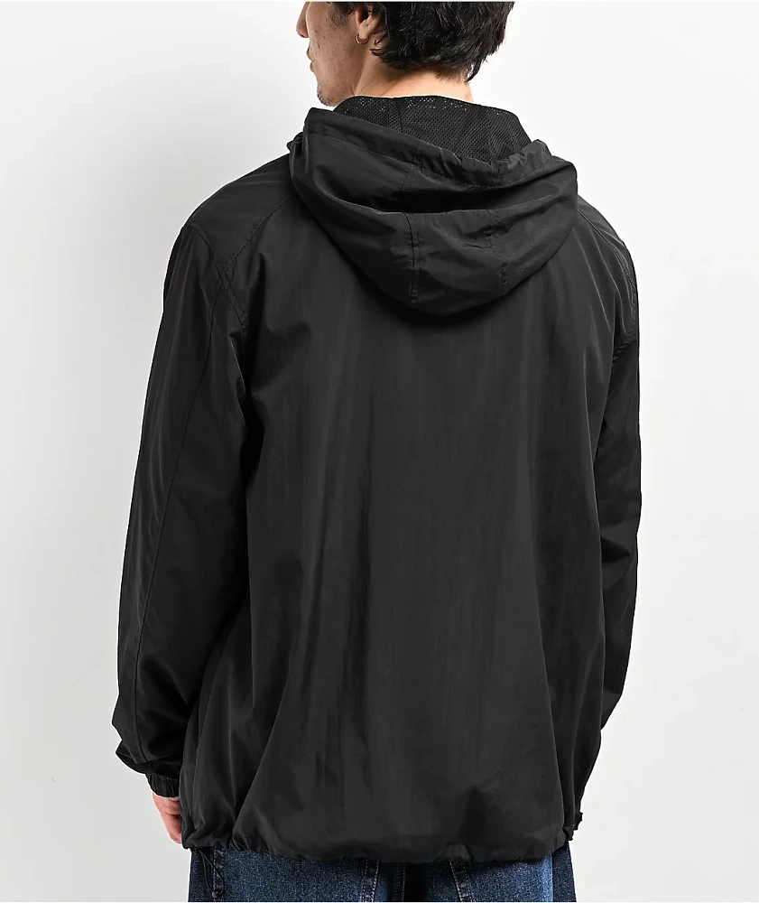 Black windbreaker jacket top