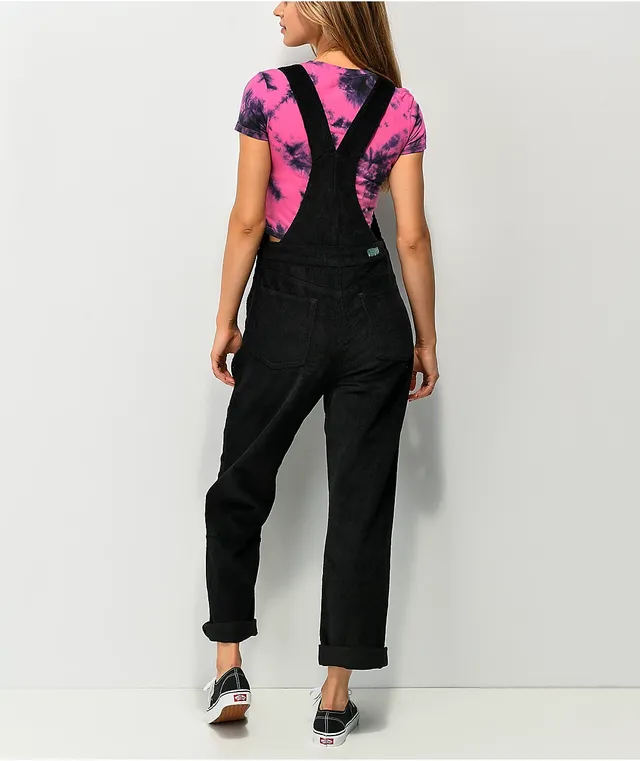 Corduroy shop overalls black