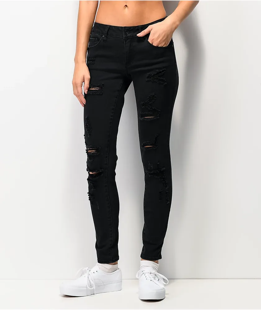 Empyre Tessa Shredded Black Skinny Jeans CoolSprings Galleria