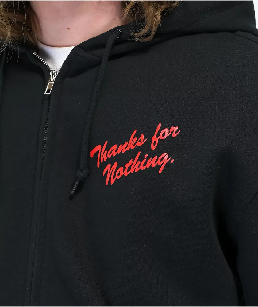 Empyre Thanks For Nothing Black Zip Hoodie | Liberty Center