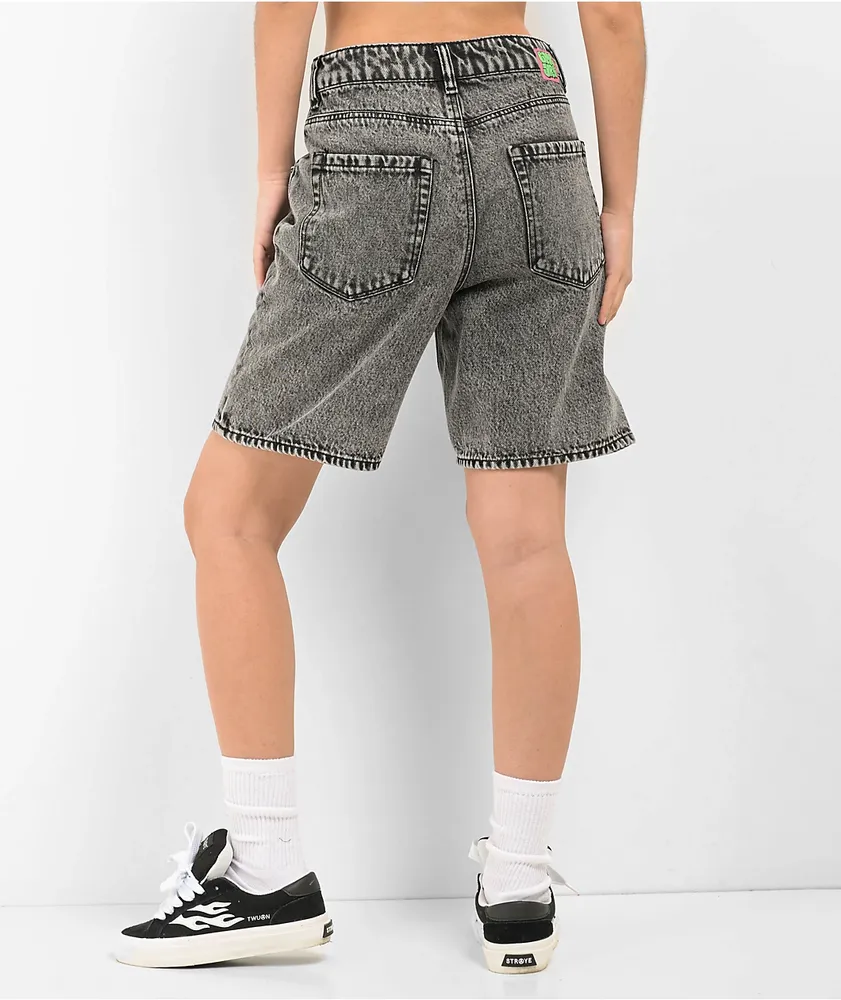 Empyre Tori Black Acid Wash Denim Shorts | MainPlace Mall