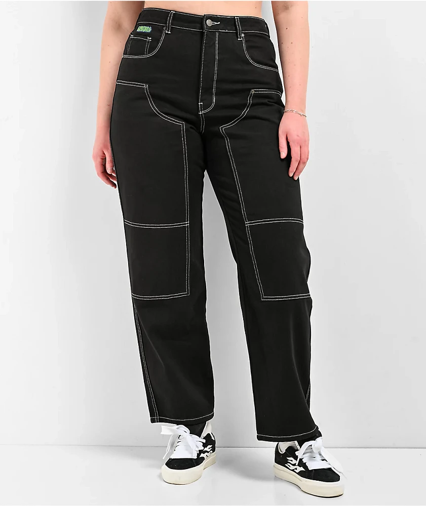 Empyre Tori Black Double Knee Carpenter Pants | MainPlace Mall