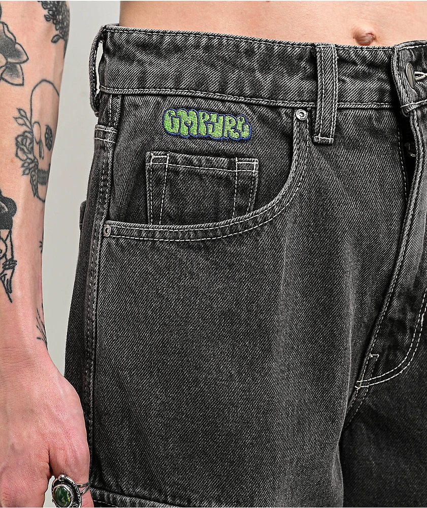 Empyre Tori Charcoal Wash Zip Off Cargo Skate Jeans | MainPlace Mall