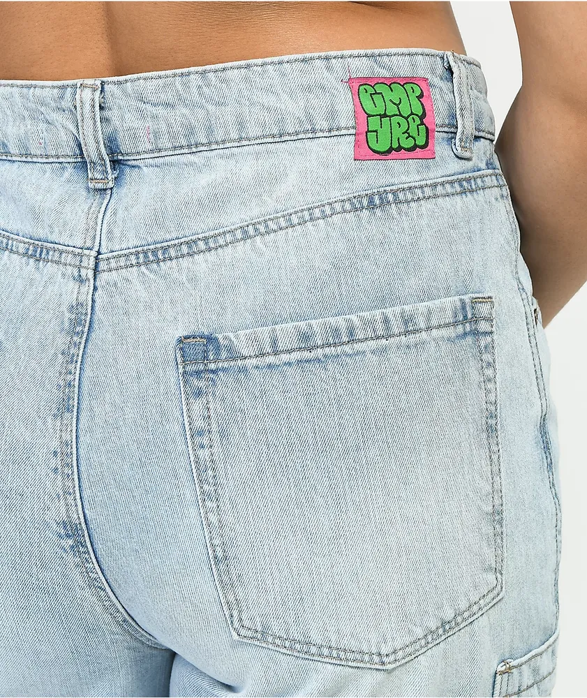 Empyre Tori Light Blue Wash Cargo Skate Jeans Coquitlam Centre