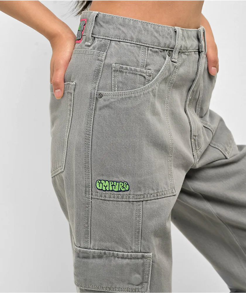 Empyre Tori Porkchop Pocket Grey Cargo Skate Jeans at Hamilton