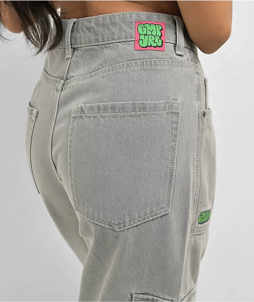 Empyre Tori Porkchop Pocket Grey Cargo Skate Jeans | MainPlace Mall