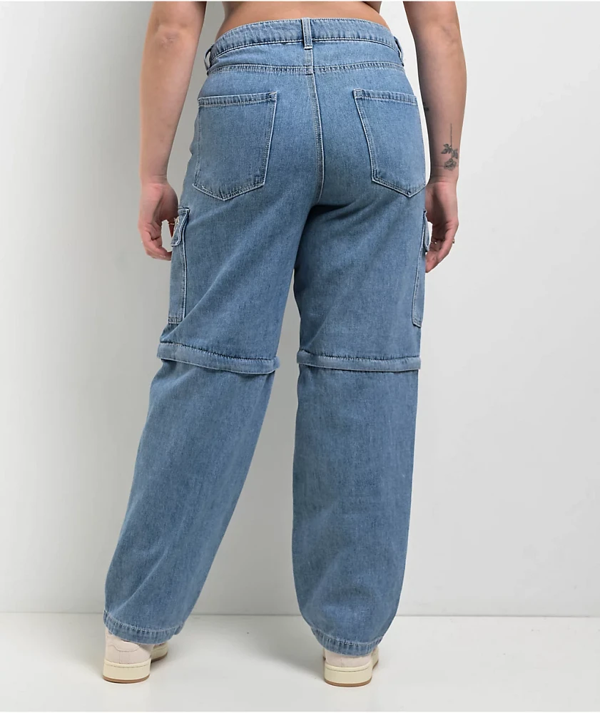 Empyre Tori Shindig Blue Zip Off Cargo Jeans at Coquitlam