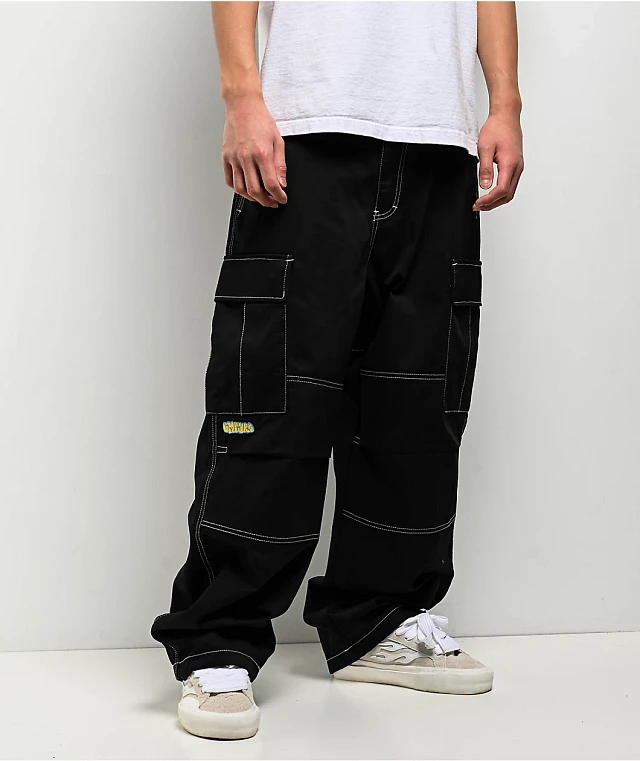 A.LAB Giga Rave Black Cargo Nylon Pants | Dulles Town Center