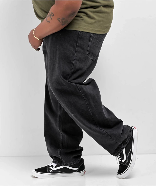Empyre Ultra Loose Fit Shmutz Black Wash Skate Jeans | Arden