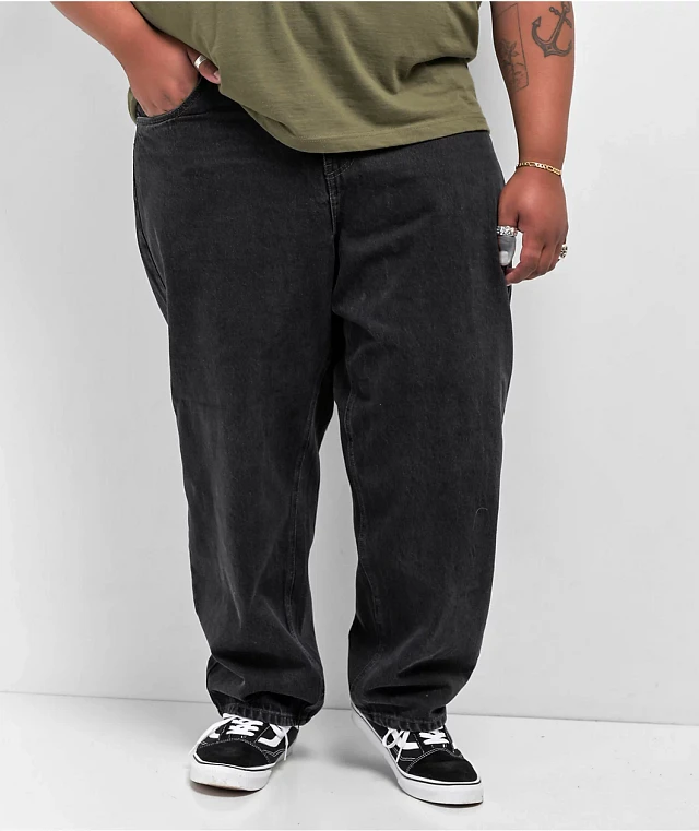 Empyre Ultra Loose Fit Shmutz Black Wash Skate Jeans | MainPlace Mall