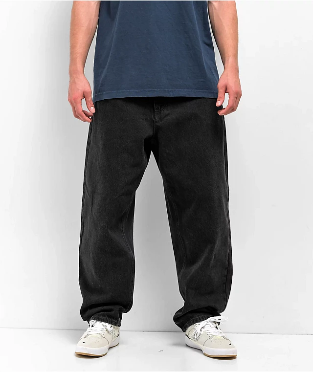 Empyre Ultra Loose Fit Shmutz Black Wash Skate Jeans | Arden