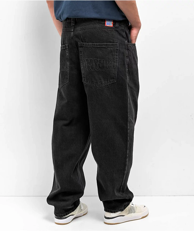 Empyre Ultra Loose Fit Shmutz Black Wash Skate Jeans | Arden