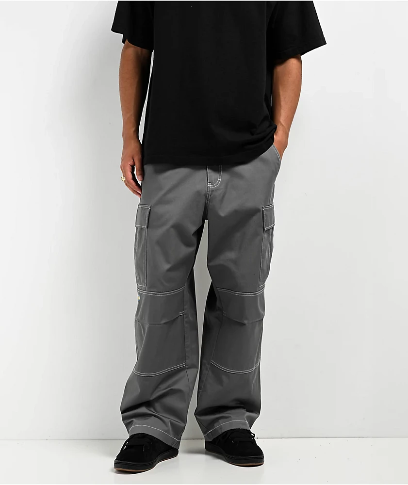 【新品】GREEN CLOTHING MOVEMENT CARGO GRAY Armored Kevlar Motorcycle Cargo Pants - Level 1 Armor