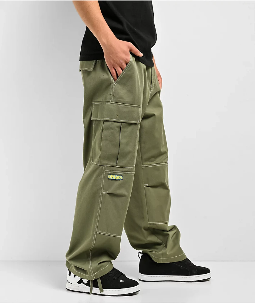 Empyre Ultra Loose Olive Cargo Skate Pants at Foxvalley Mall in