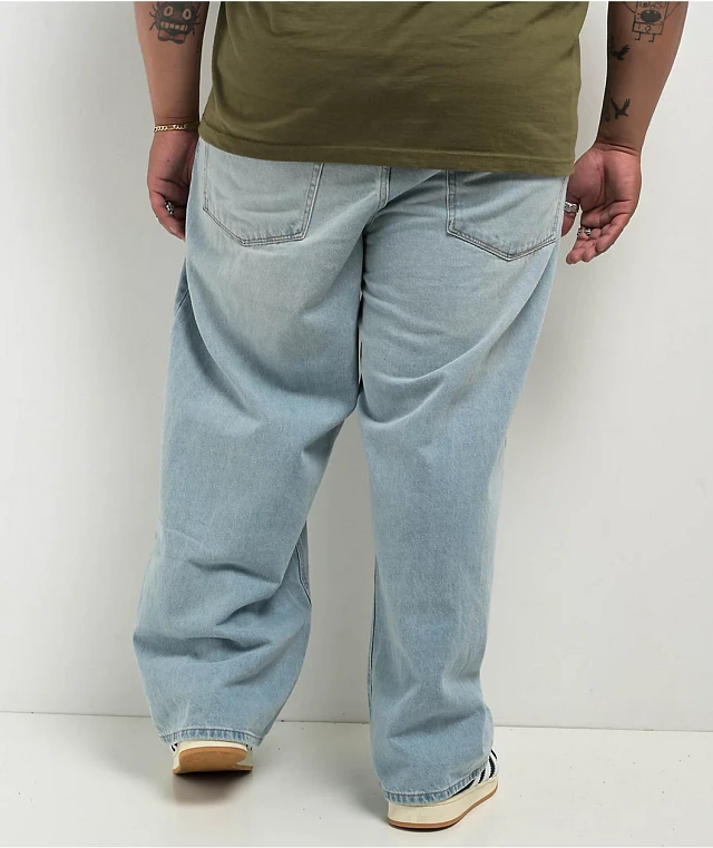 Empyre Ultra Wide Fit Colby Light Blue Wash Denim Skate Empyre Ultra Wide Fit Colby Light Blue Wash Denim Skate
