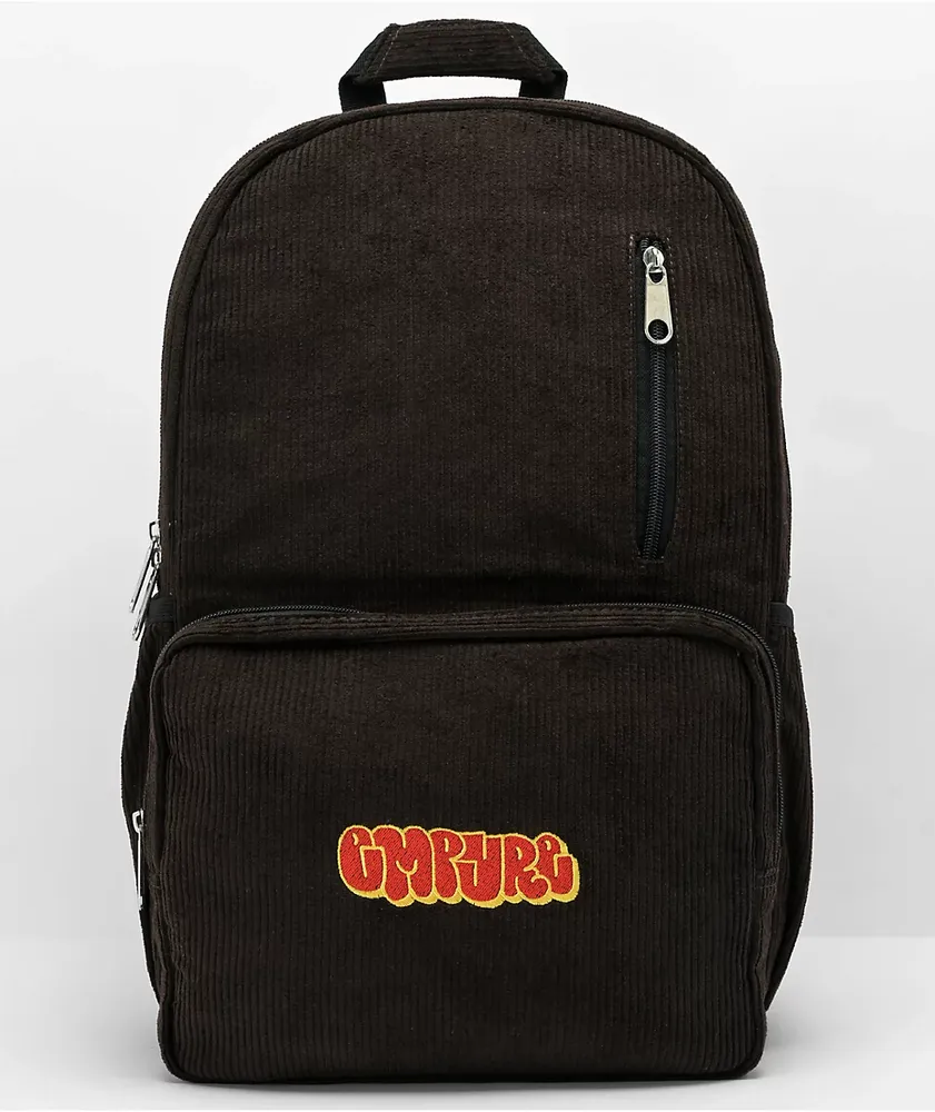 Corduroy black backpack deals