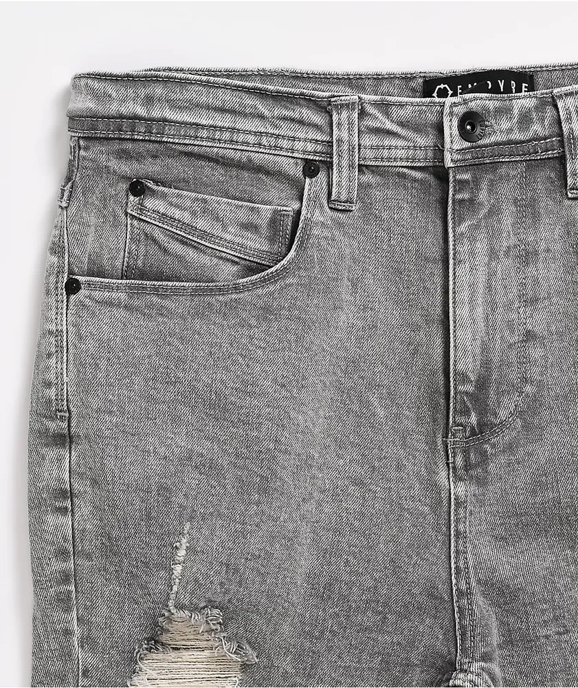 Charcoal top skinny jeans
