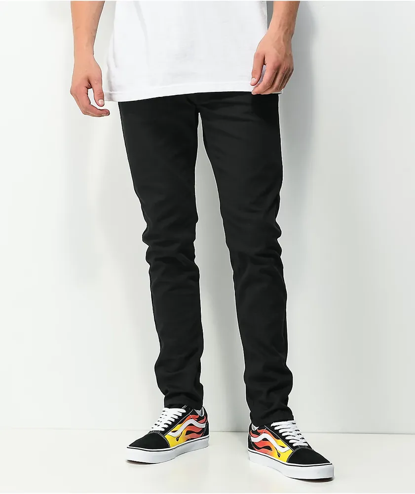 Black tapered 2025 skinny jeans