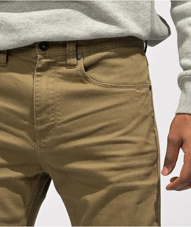 Khaki tapered on sale jeans