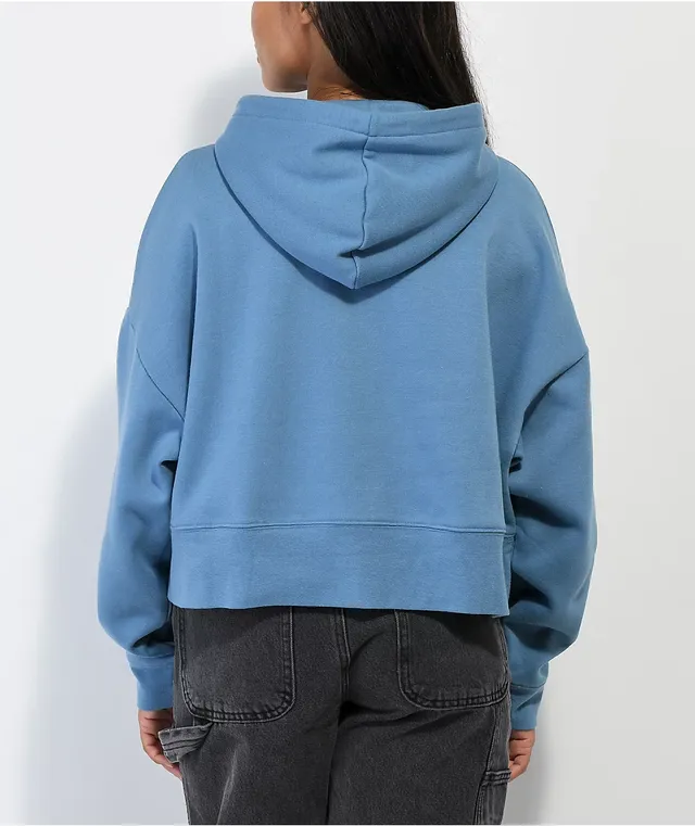 Empyre Zuri Skate Blue Crop Zip Hoodie The Pen Centre