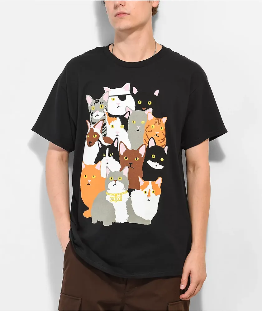 Enjoi cat collage shirt hotsell