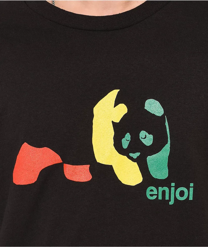 Enjoi Rasta Panda Black T-Shirt | MainPlace Mall